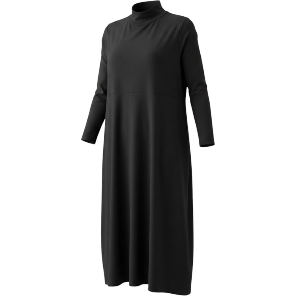 Women With Control Renee Greenstein Black Mock Neck Midi Dress 2X Plus Size New